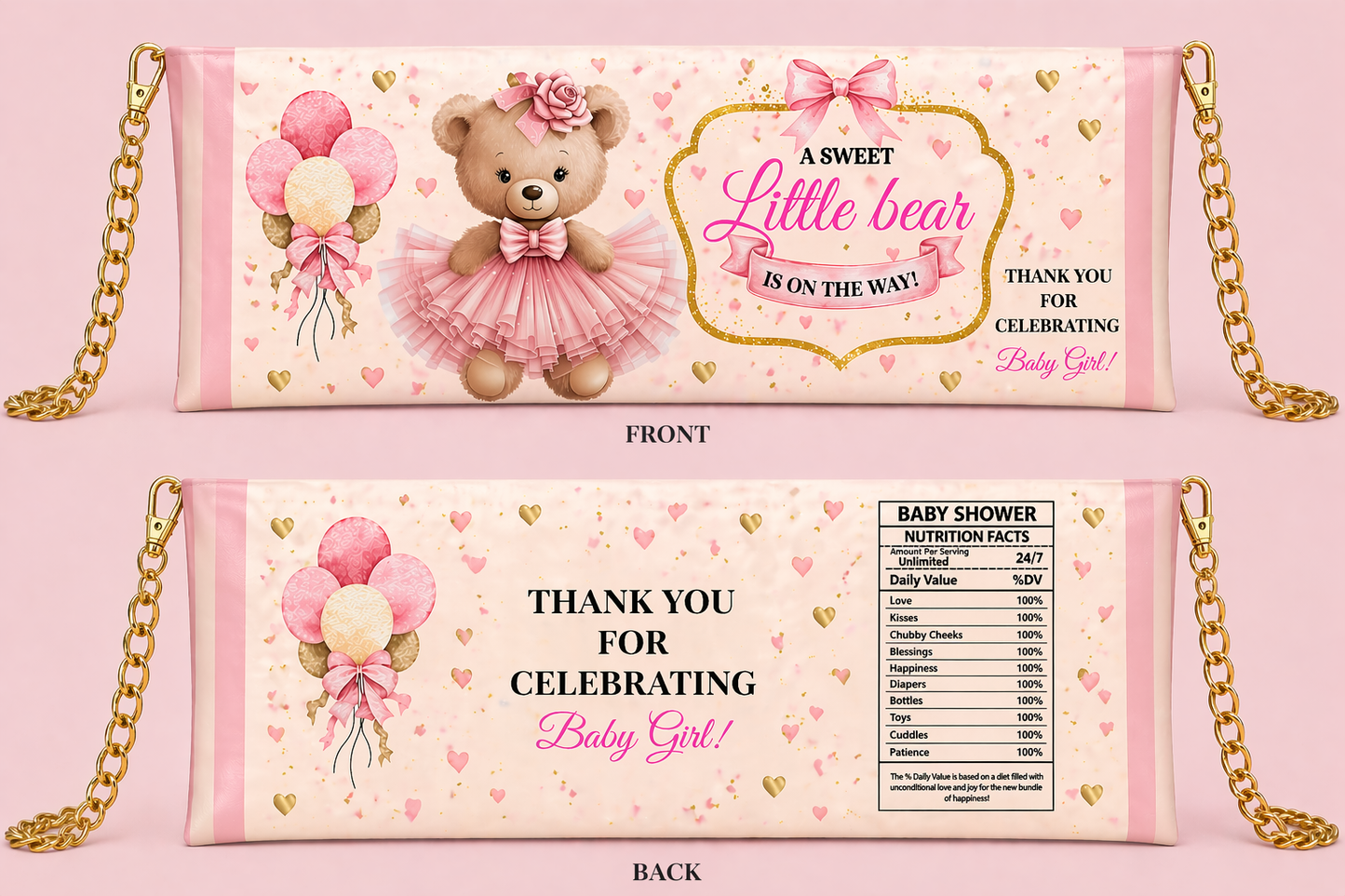 Sweet Little Bear Chocolate bar Purse