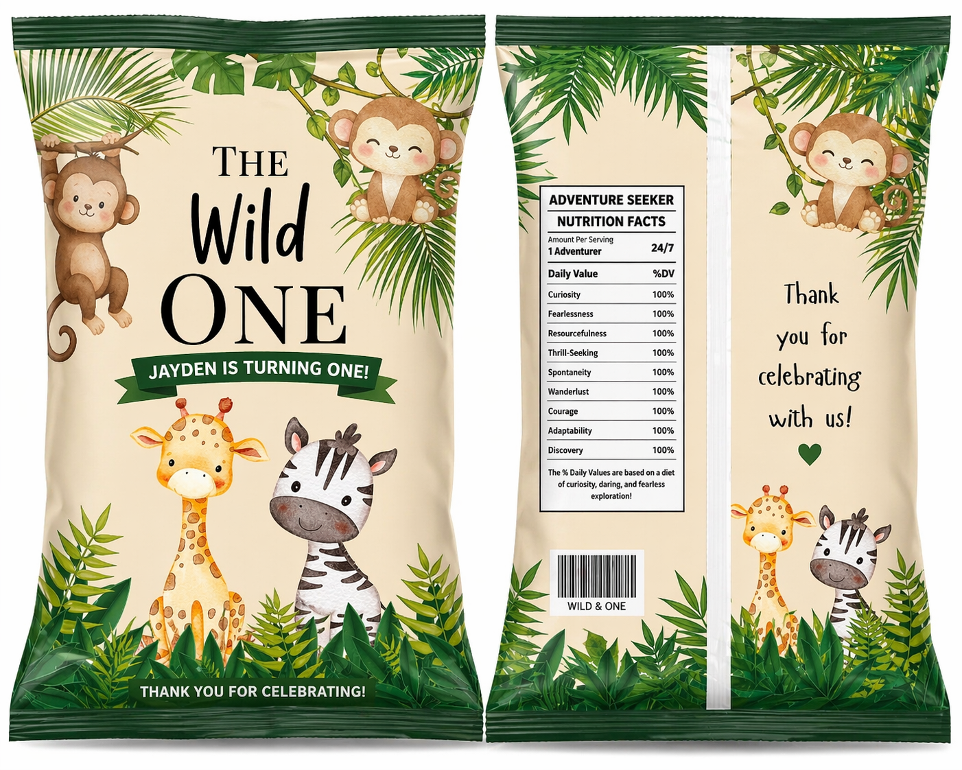 Wild One Chip bags (set of 6)
