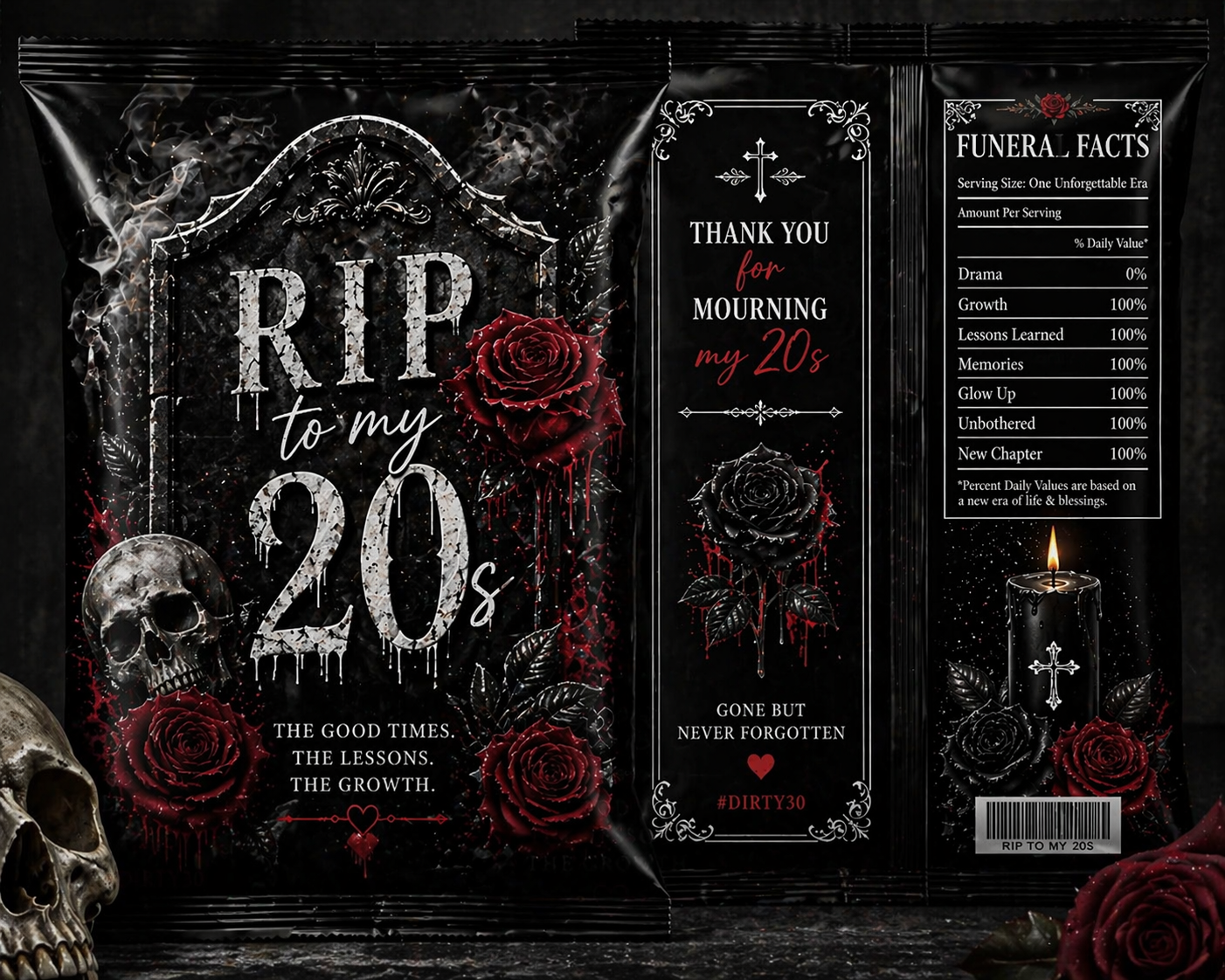 RIP to My 20s Chip Bags – Custom 30th Birthday Party Favor