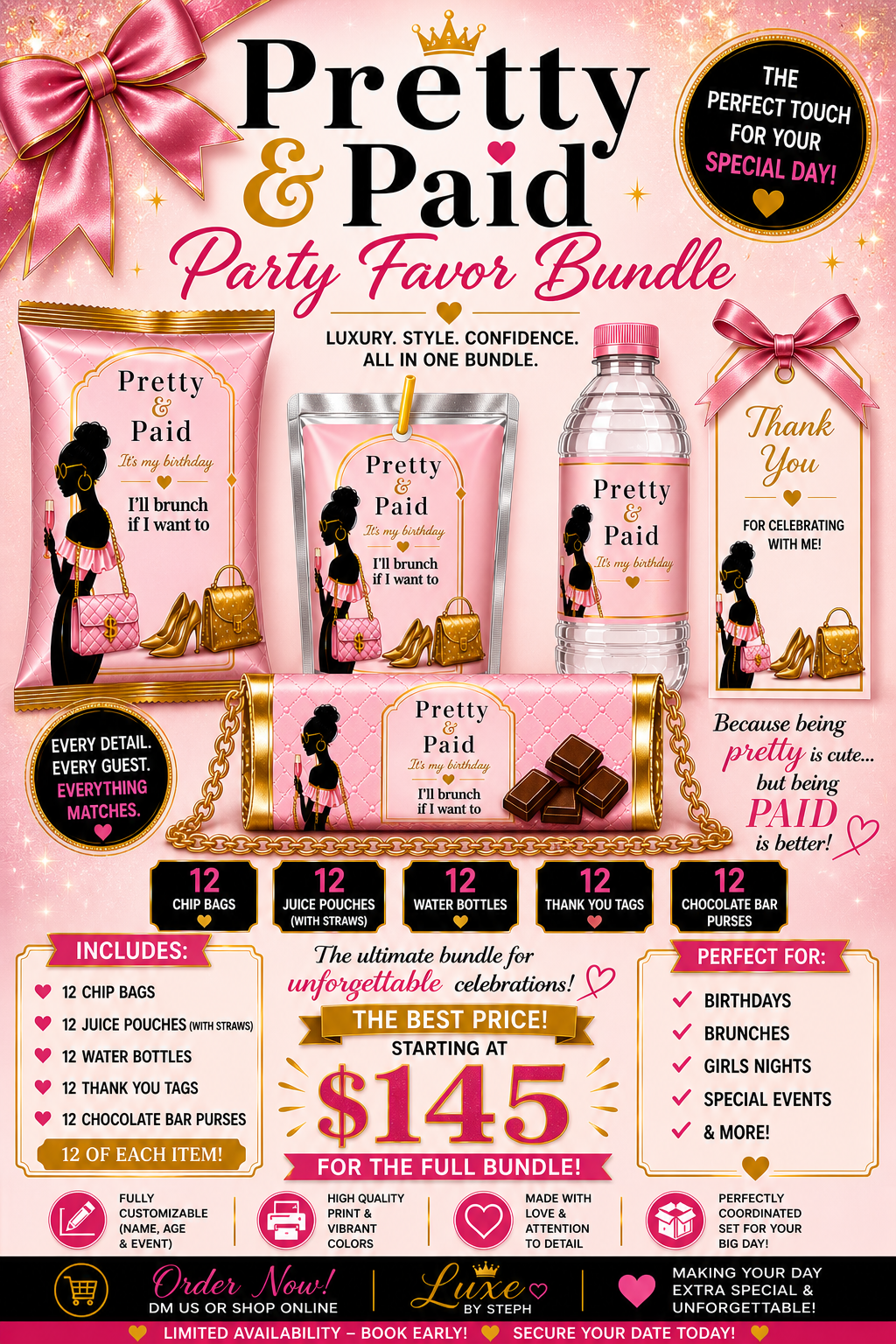 Pretty & Paid Luxe bundle -60 Pieces