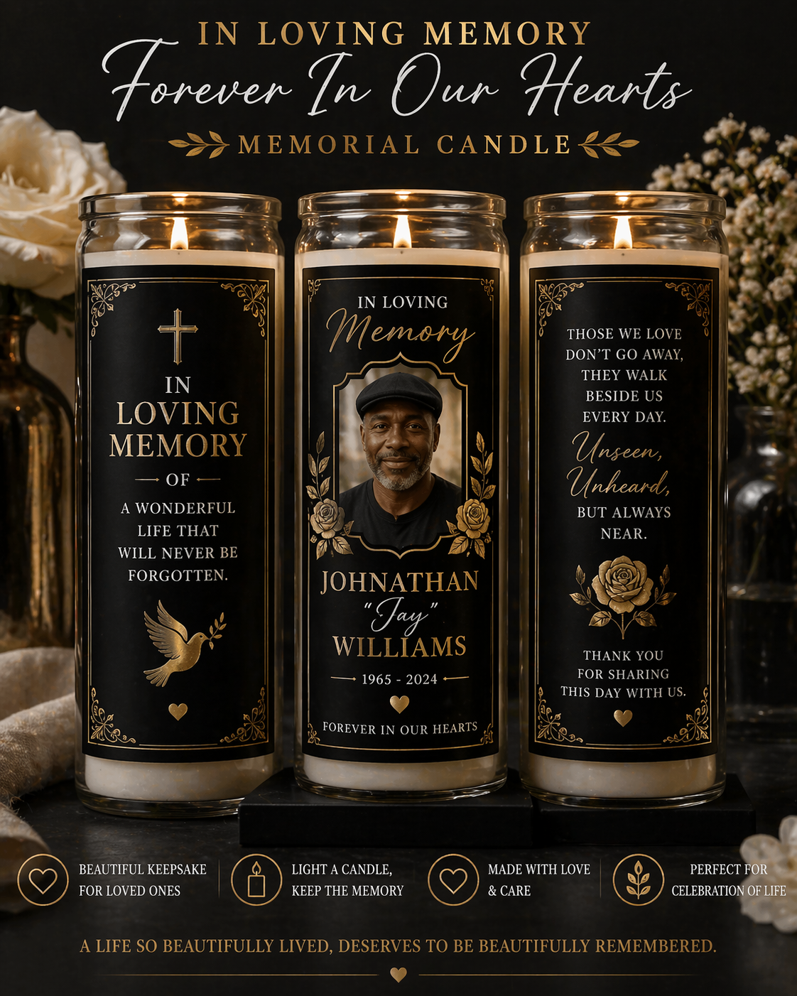 In Loving Memory Memorial Candle