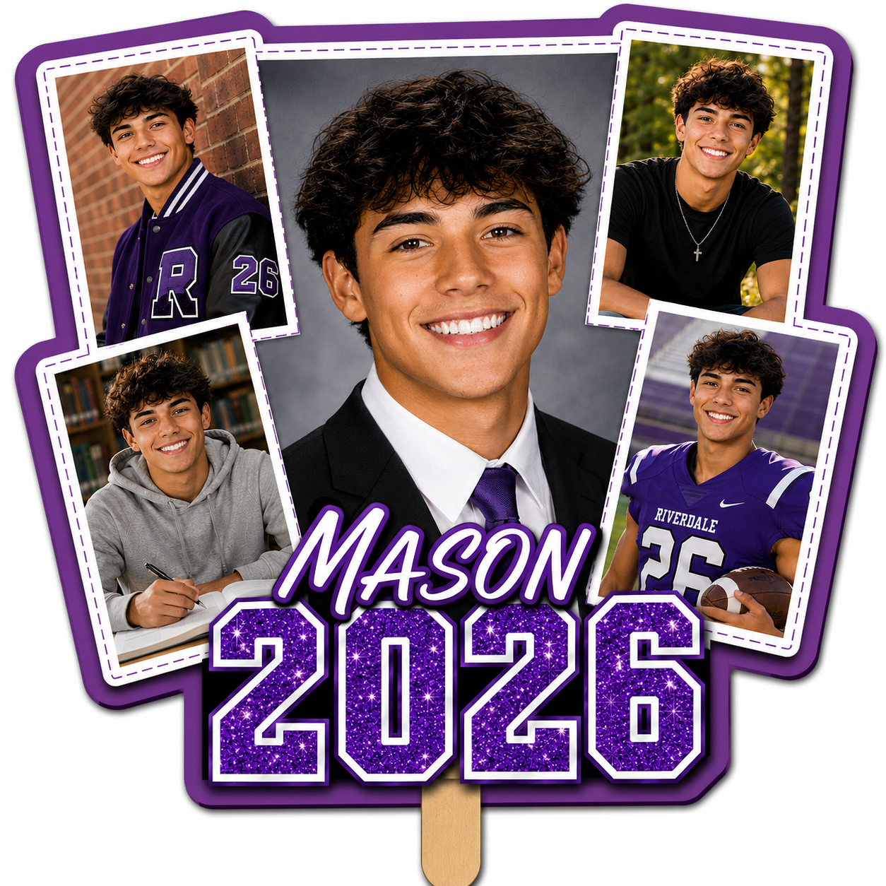 5 Photo Grad Fan-Custom made to order