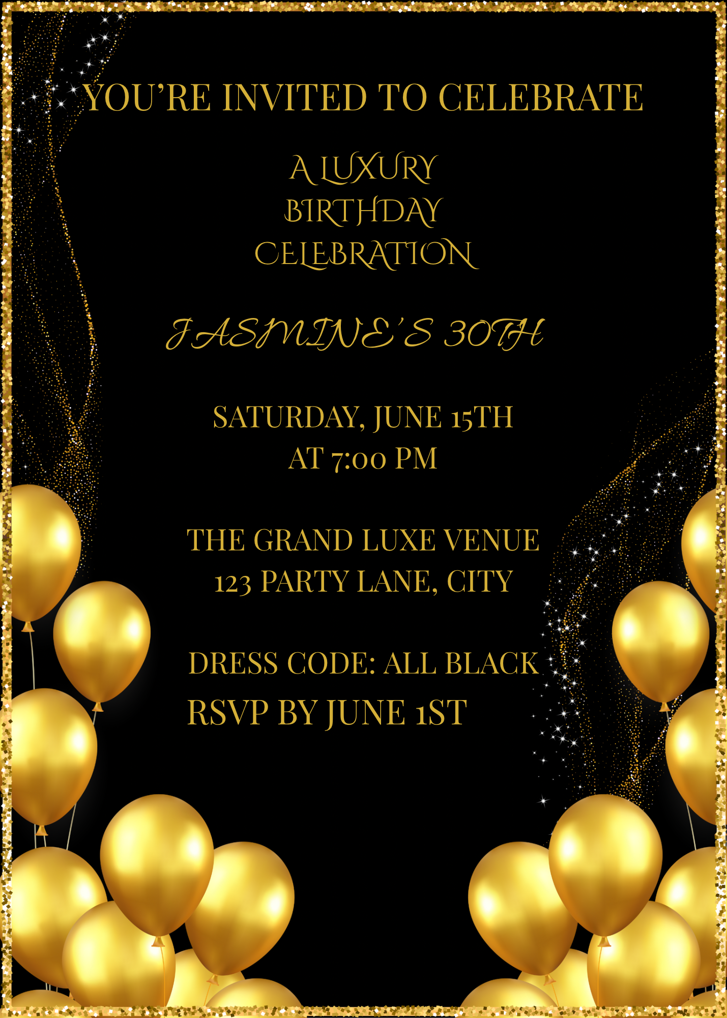 Luxury Black and Gold Theme