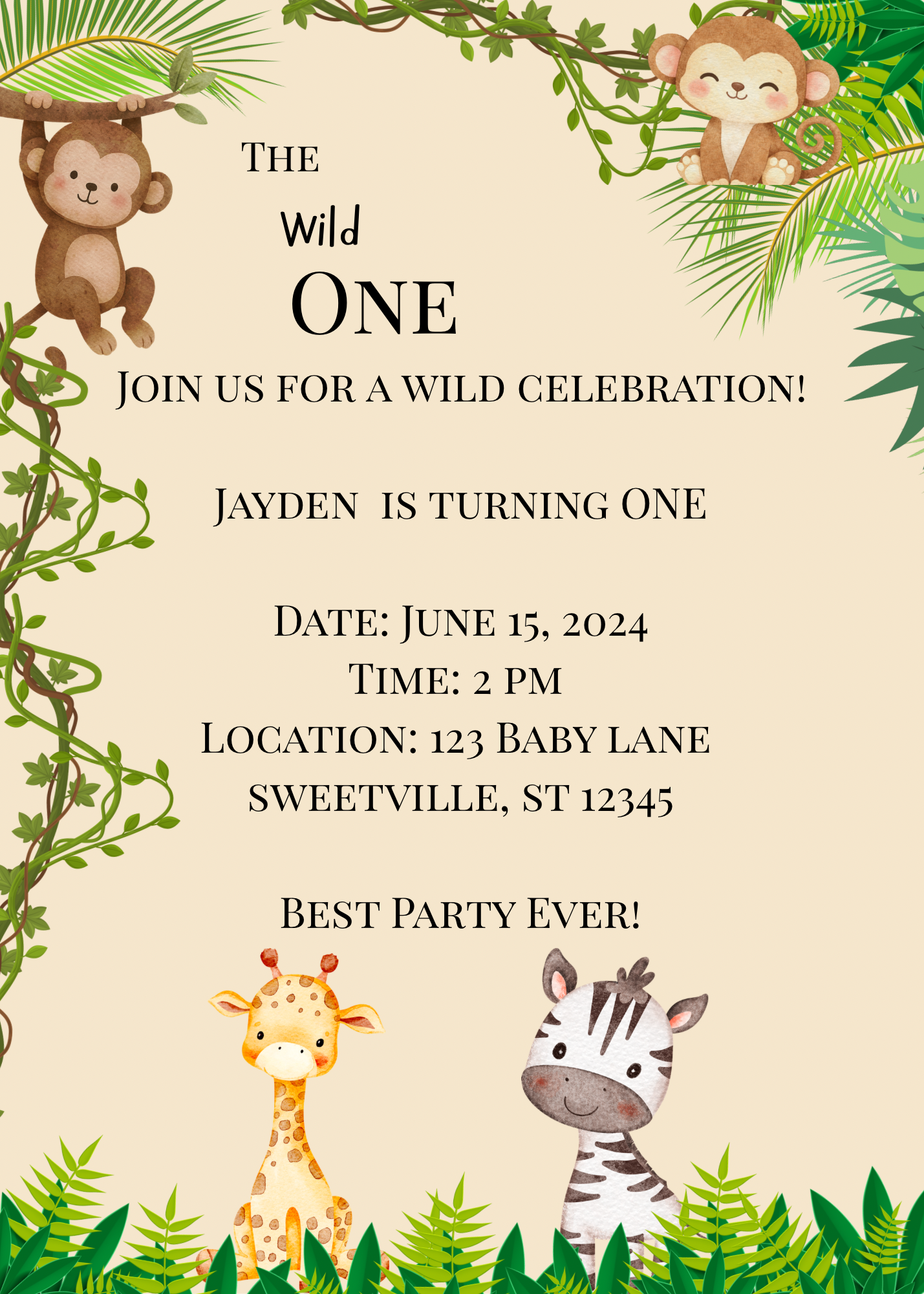 Wild Ones Digital Download (Editable in canva)