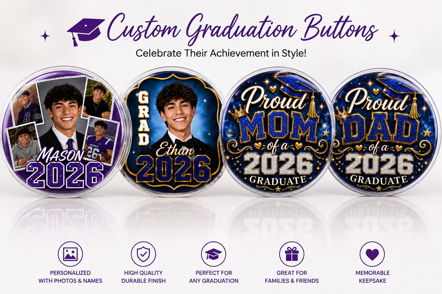 Grad buttons