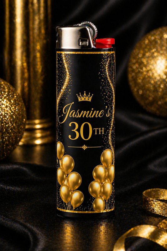 Custom Luxury Black and Gold Lighter