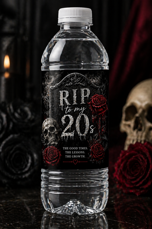 RIP to My 20s Water Bottle– Custom 30th Birthday Party Favors”