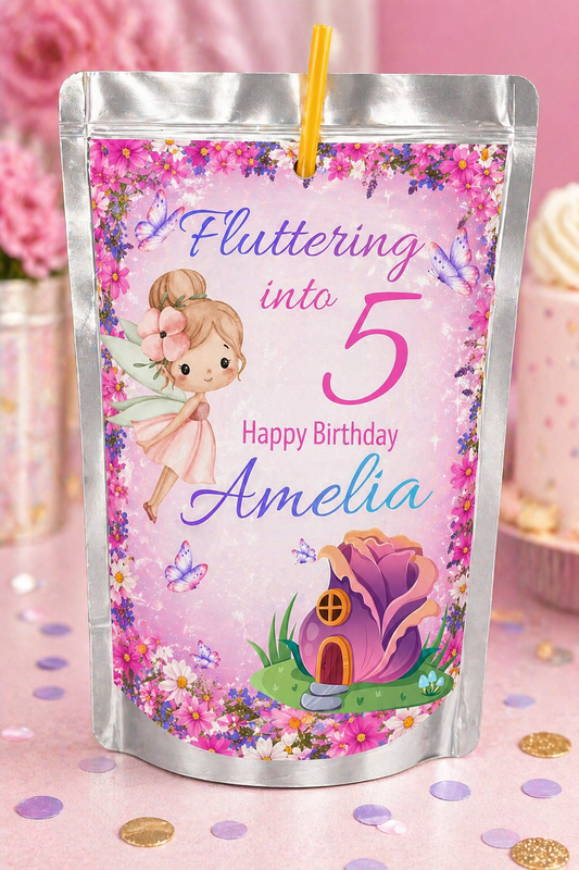 Fluttering Fairy Garden Party Juice Pouch (set of 6)