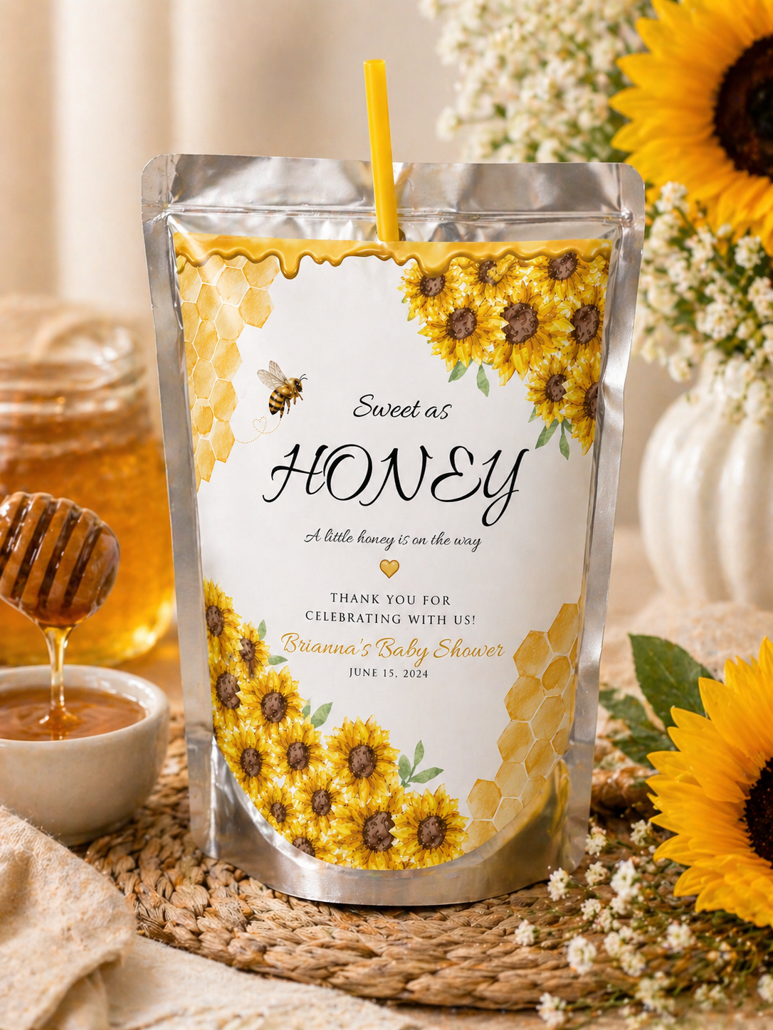 Sweet as Honey Juice Pouch (set of 6)