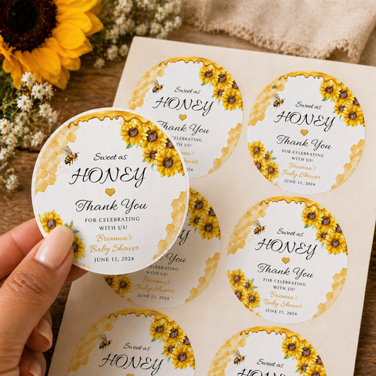 Sweet as Honey Stickers Labels  (set of 6)