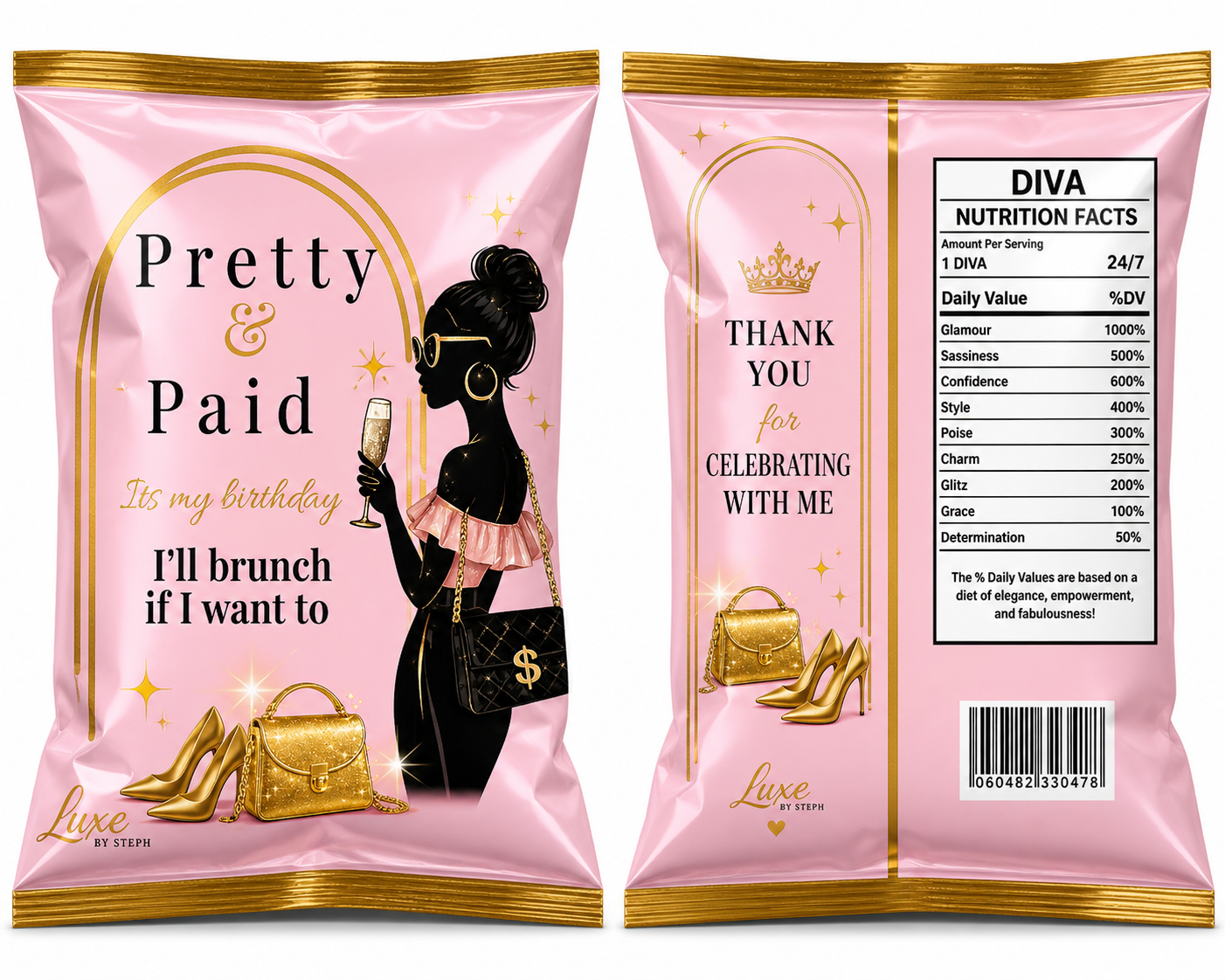 Pretty and Paid Chip bag -Set of 6