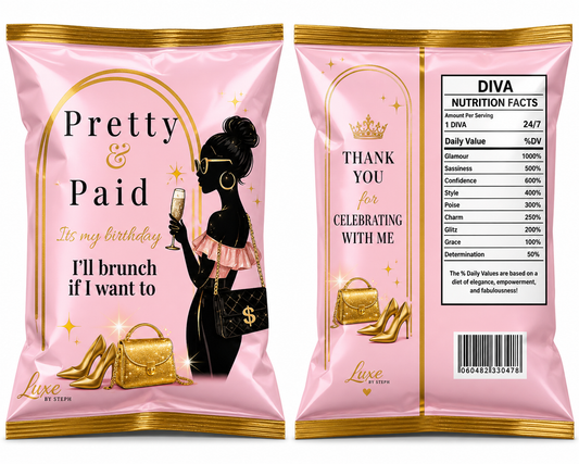 Pretty and Paid Chip bag -Set of 6