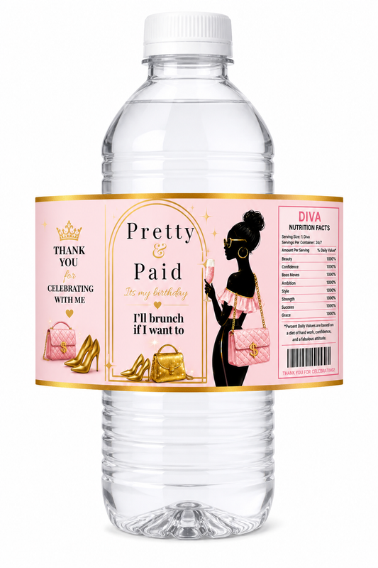 Pretty & Paid water bottles -Set of 6