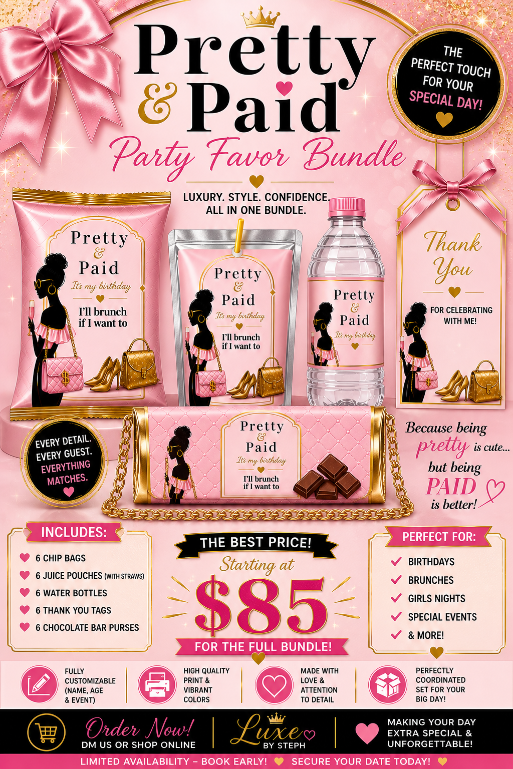 Pretty & Paid Bundle 30 piece favors