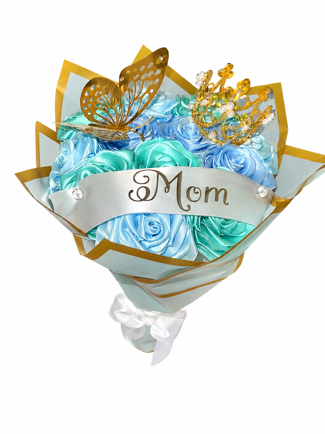 Azure Bloom Bouquet (1 Dozen Roses)