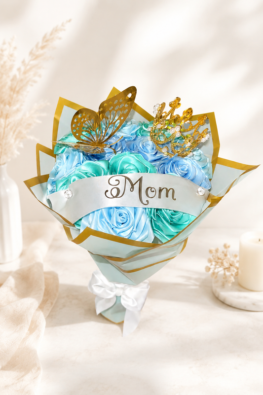 Azure Bloom Bouquet (1 Dozen Roses)