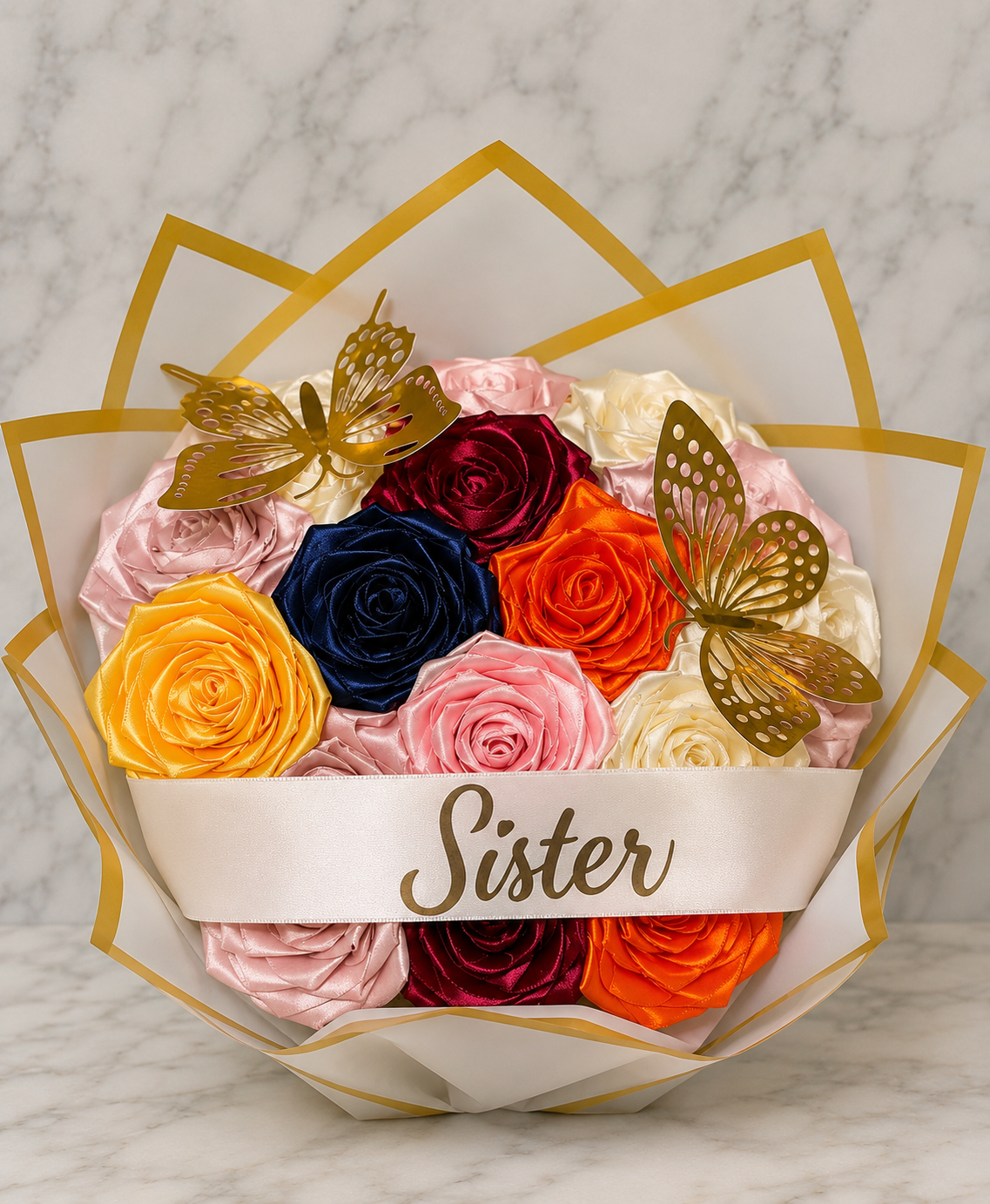 Velvet Harmony Silk Rose Bouquet (1 Dozen)