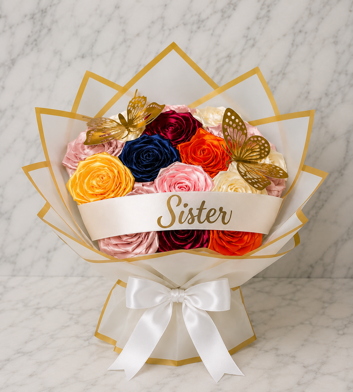 Velvet Harmony Silk Rose Bouquet (1 Dozen)