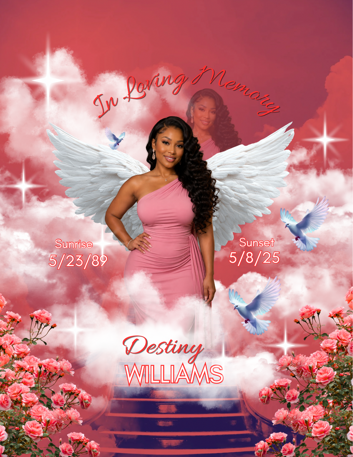 Heavenly Remembrance Digital Download -Editable on canva