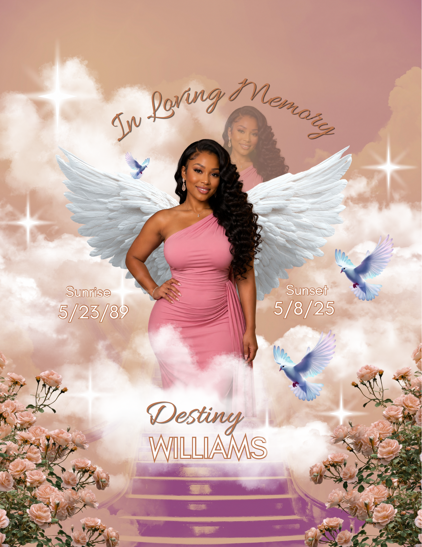 Heavenly Remembrance Digital Download -Editable on canva