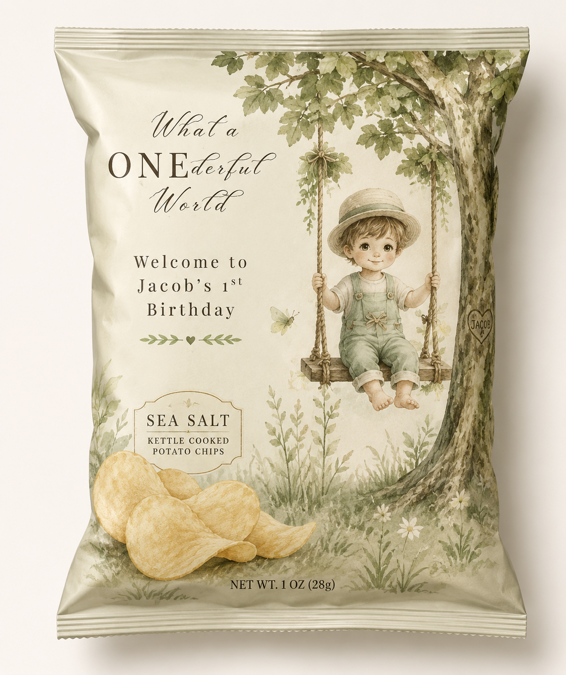 What’s ONEdeful world Chip bag -set of 6