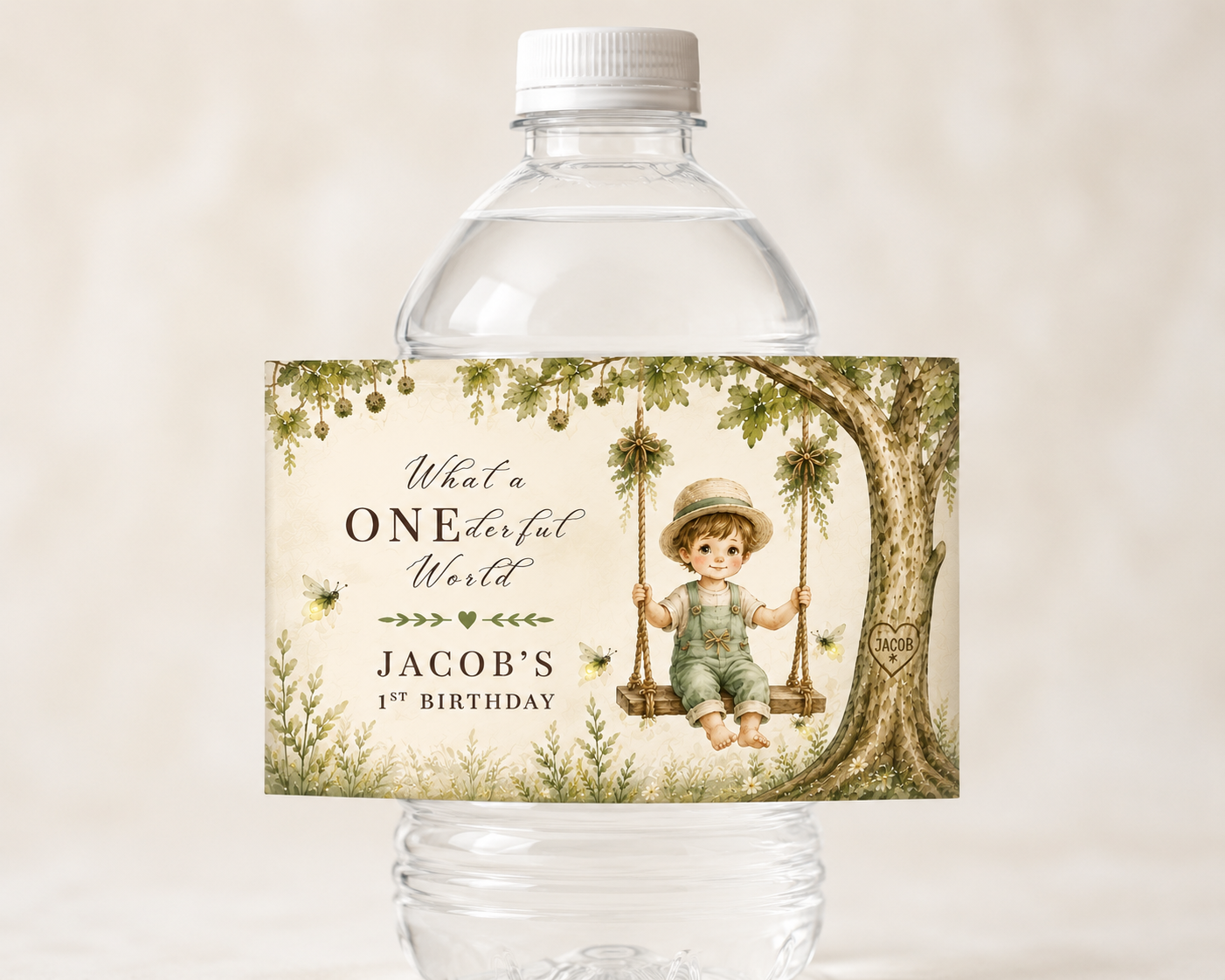 What a ONEderful World Water bottles -set of 6