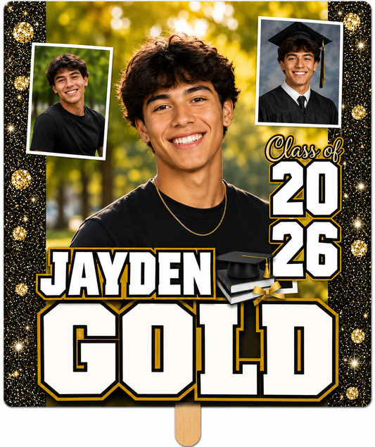 3 Photo Grad Fan-Custom made to order