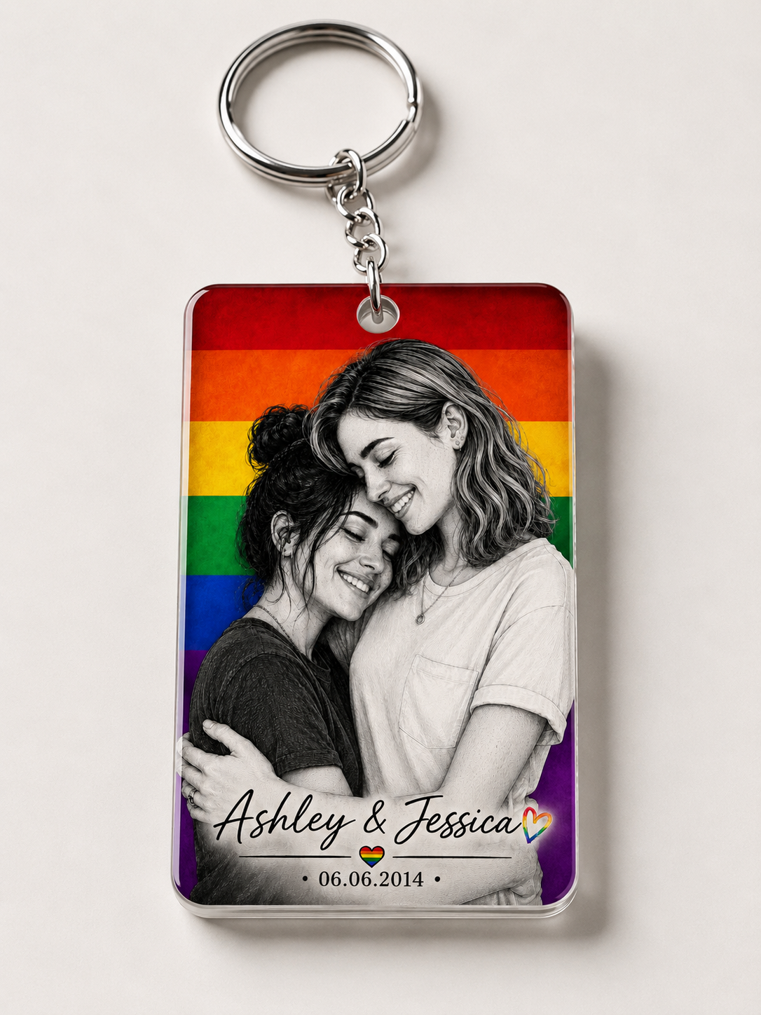 Personalized Pride Keychain